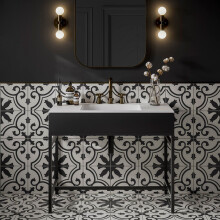Amiata Gloria Grey Patterned Vitrified Ceramic Wall & Floor Tiles 250 x 250mm
