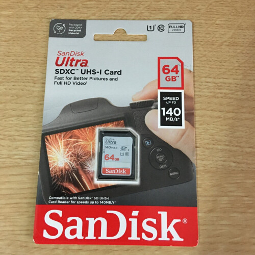 SANDISK ULTRA SDXC UHS-I CARD 64GB 140MB/S