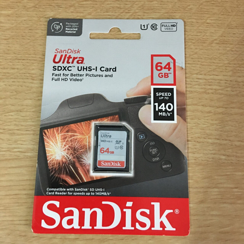 SANDISK ULTRA SDXC UHS-I CARD 64GB 140MB/S