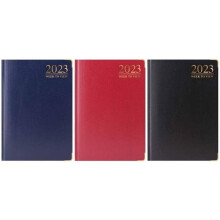 MantraRaj 2023 A4 Diary Week To View 80GSM Paper Gilt Edges Metal Corners Gold Edge (Blue)