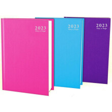 MantraRaj 2023 A4 Day A Page Diary Hard Backed Desk Diary Productivity A4 Daily Planner(Pink)
