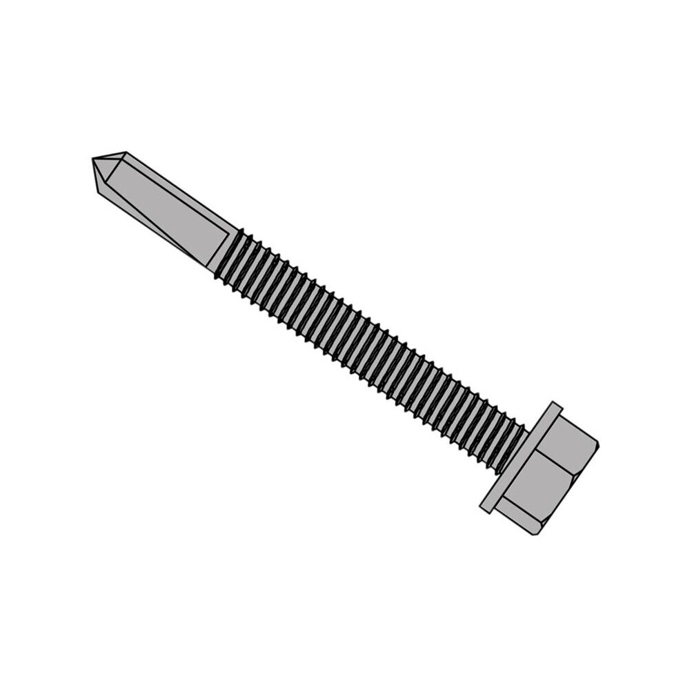 Forgefix TechFast Roofing Sheet To Steel Hex Screw No.5 Tip 5.5x40mm x100