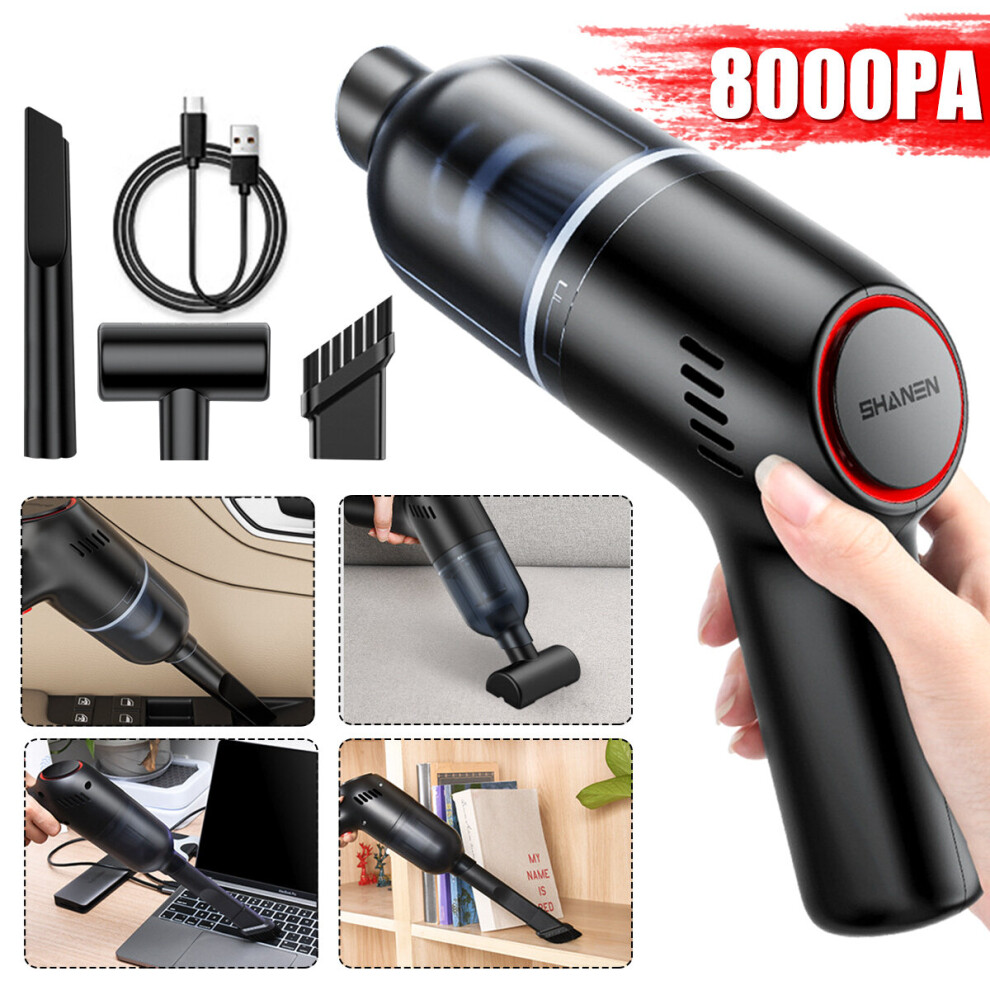 120W Powerful Car Vacuum Cleaner 8000Pa Rechargeable Cordless Handheld 9062351029421