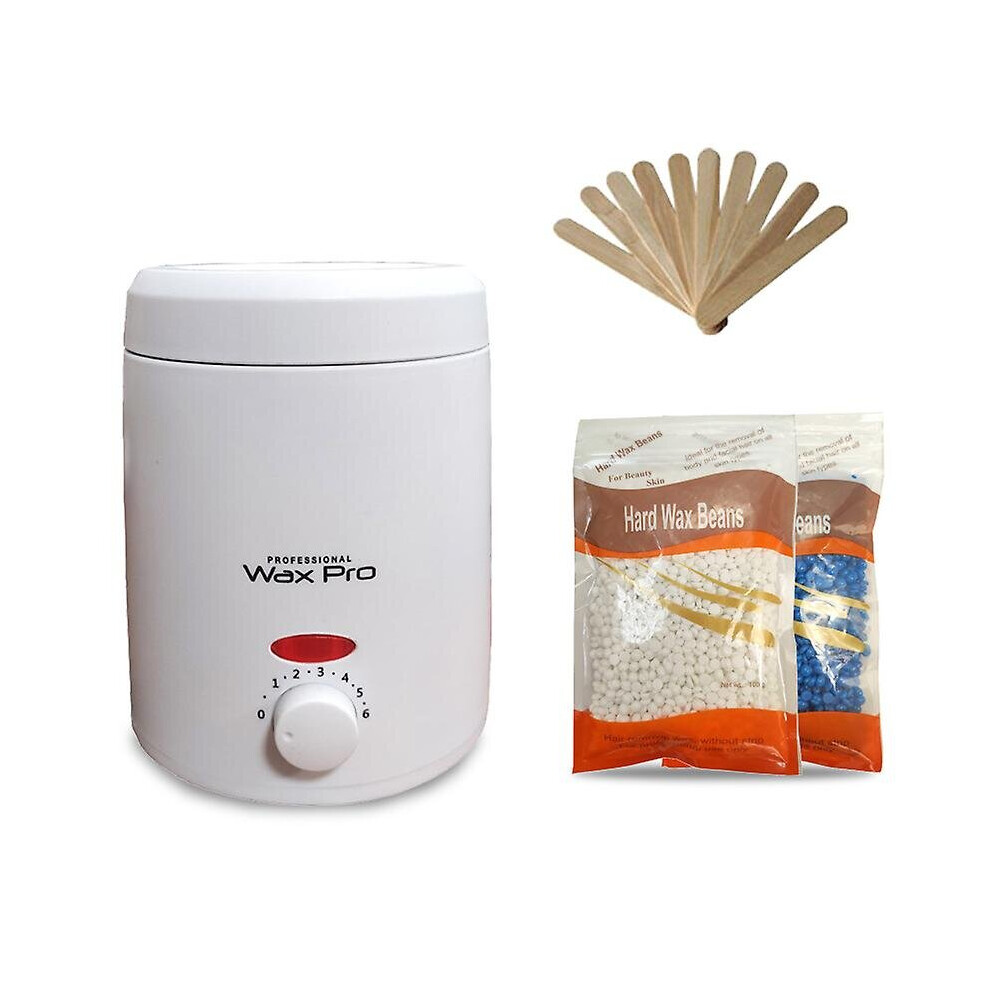 White (, Eu Plug) Electric Wax Heater Hair Removal Wax Therapy Kit With Wax Beans And Stick