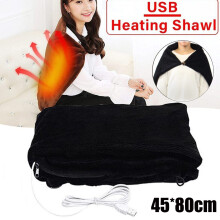 USB Elektrische Heizdecke Winter Warm Throw Poncho Wrap Heated Shawl
