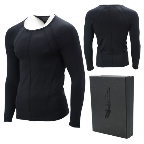 (Black, M) BAA 7 Mens Thermal Vest Base Layer Winter Stretchy Top