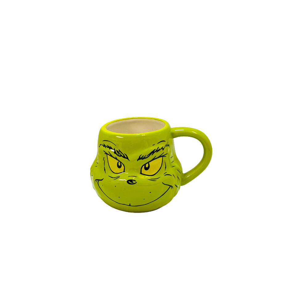 The Grinch 3D Face Coffee Mug-Tea Coffee Novelty Gift-Merry Grinchmas