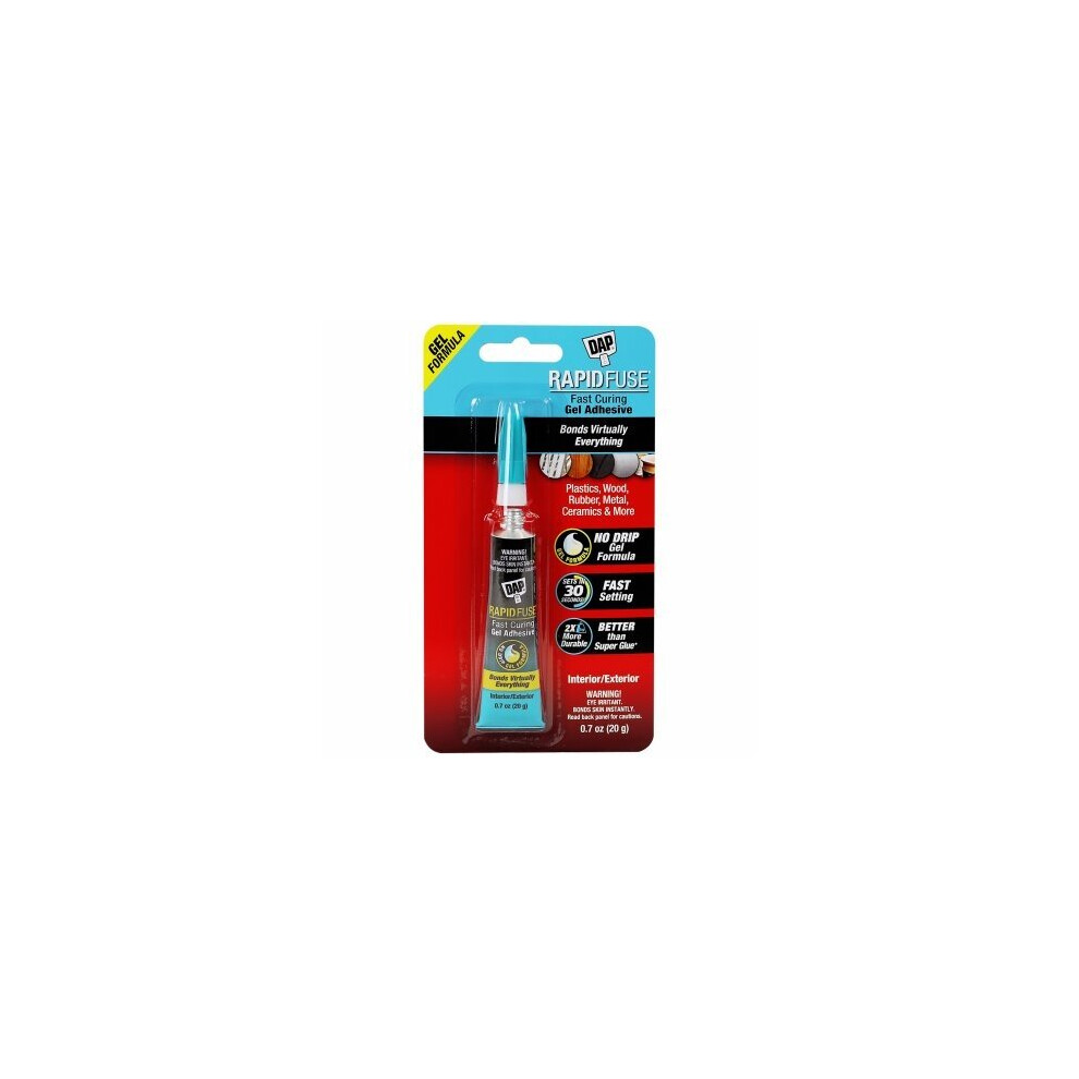 Dap Rapid Fuse Gel Adhesive 0.7Oz-Clear -Rf00178 070798001787