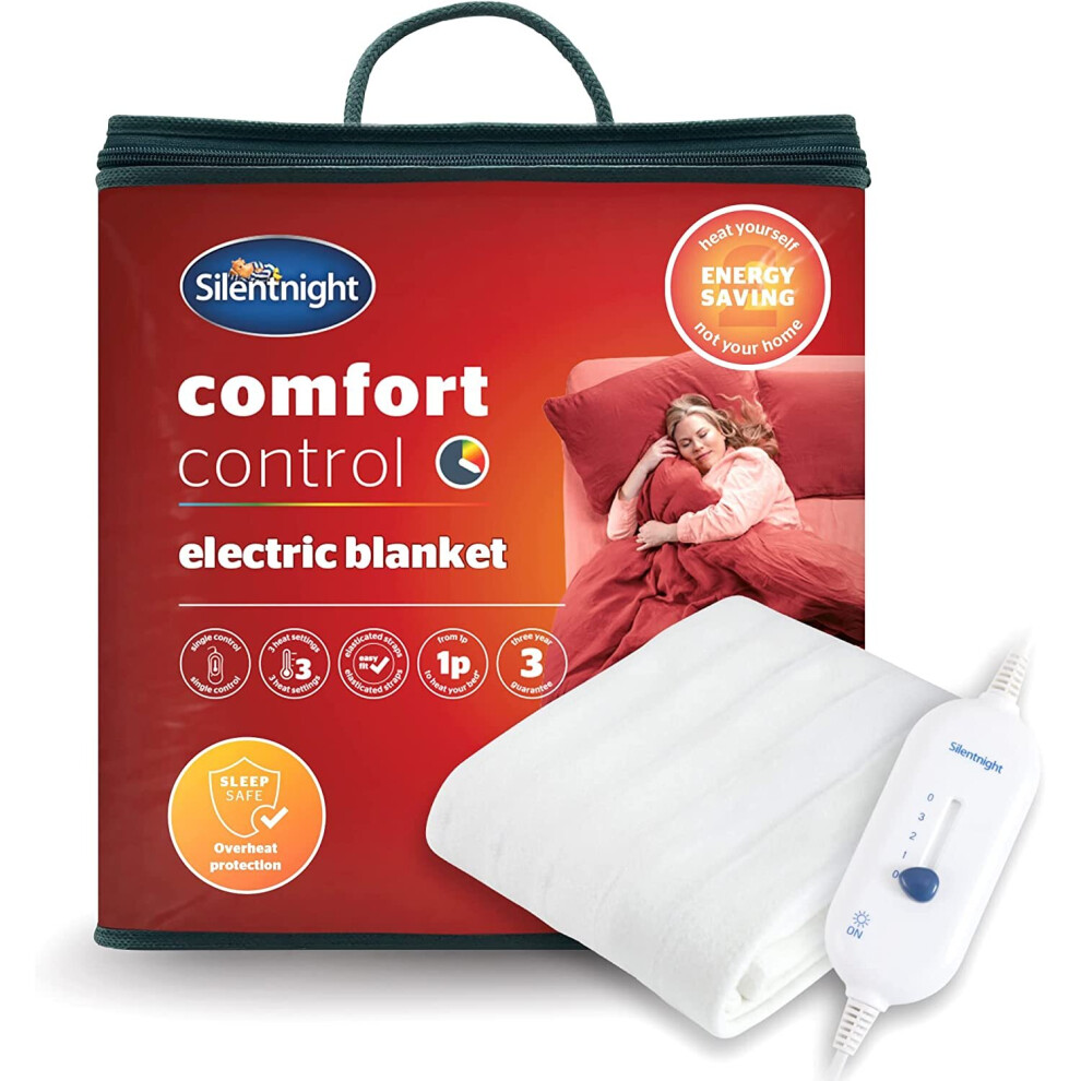 Silentnight Comfort Control Electric Blanket - Double, White