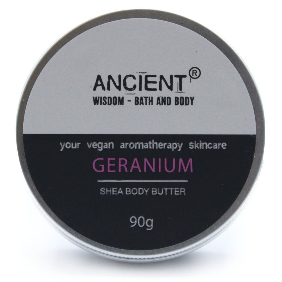Ancient Wisdom Aromatherapy Shea Body Butter 90G - Geranium