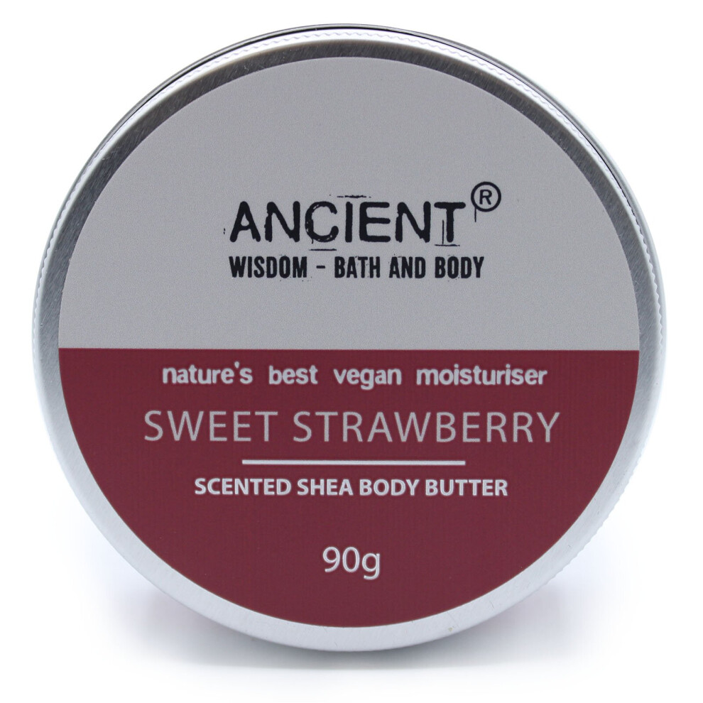Photos - Cream / Lotion Scented Shea Body Butter 90g - Sweet Strawberry BBFO-05