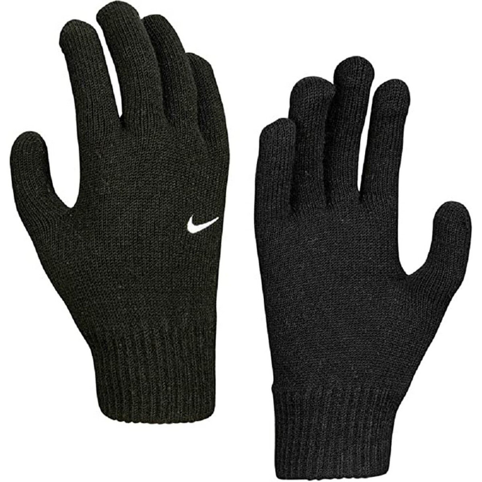 (S-M, Black) Nike Childrens/Kids Knitted Swoosh Winter Gloves