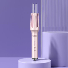 (Pink, UK Plug) Automatic Hair Curler 32mm Auto Rotating Curling Iron With 4 Temperature