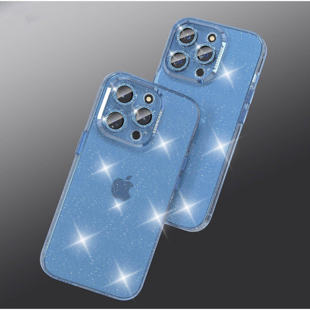 (, Iphone14 Pro Max) Glitter Clear Phone Case Shockproof Protective Cover For Iphone 14 Series Blue 768619214330