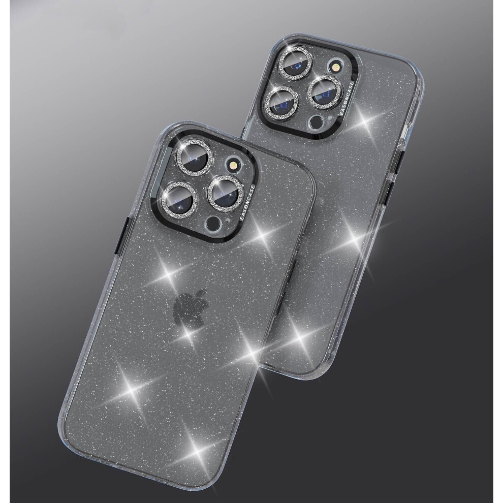 (, Iphone14 Pro) Glitter Clear Phone Case Shockproof Protective Cover For Iphone 14 Series Black 768619214484