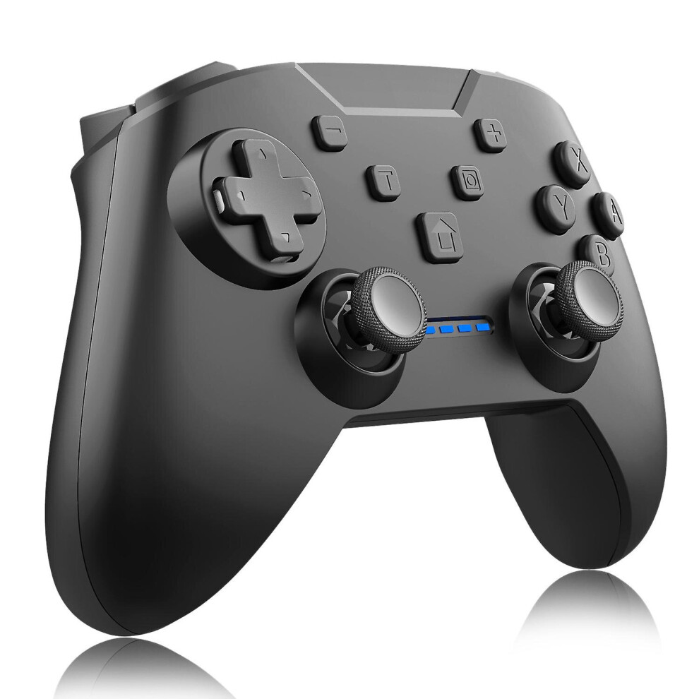 (Black) Wireless Game Controller Dual Vibration Gamepad Joystick For Switch Pc Android Black 768619213463