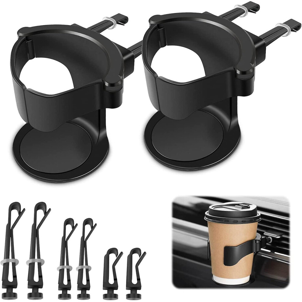 2Pcs Car Cup Holder Air Vent Water Bottle Holder Universal Drink Coffee Stand 768679649455