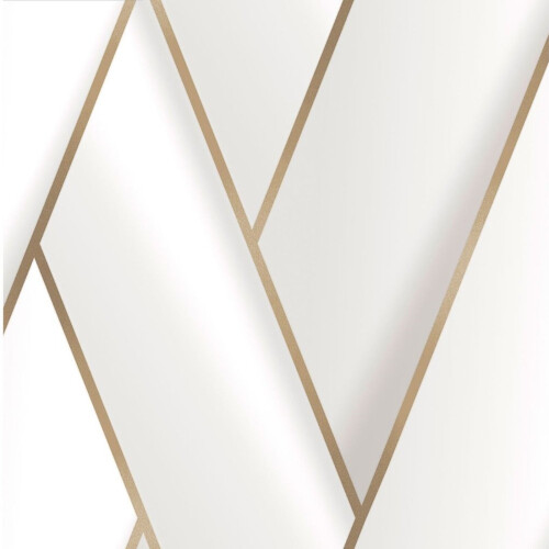 DEBONA (White Gold 2120) Debona Armando Herringbone Geometric Wallpaper 2
