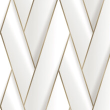 (White Gold 2120) Debona Armando Herringbone Geometric Wallpaper
