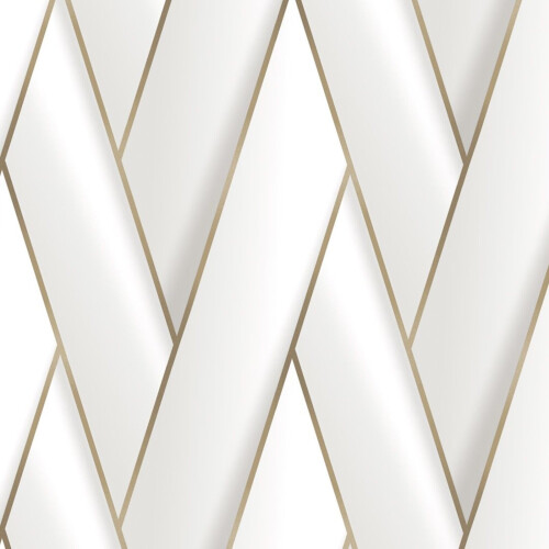 DEBONA (White Gold 2120) Debona Armando Herringbone Geometric Wallpaper
