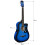 38" Full Size 6 String Acoustic Guitar Blue 2