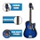38" Full Size 6 String Acoustic Guitar Blue 4