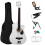 38" Full Size 6 String Acoustic Guitar White 1