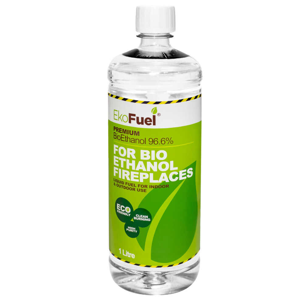 (24L) EKOFUEL - Premium Bioethanol Fuel - Bio Ethanol Liquid Fuel for Fires. High Purity, Clean Burning for Indoor and Outdoor Use.