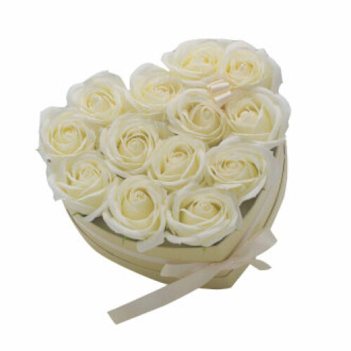 (Cream) Soap Flower Gift Bouquet
