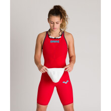 Arena Womens Swimming Kneesuit Powerskin Open Back Carbon Air² Race Swimwear Red