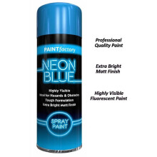 (Blue , 1 x Spray ) Neon Bright Spray Paint Primer Gloss Metal 200ml