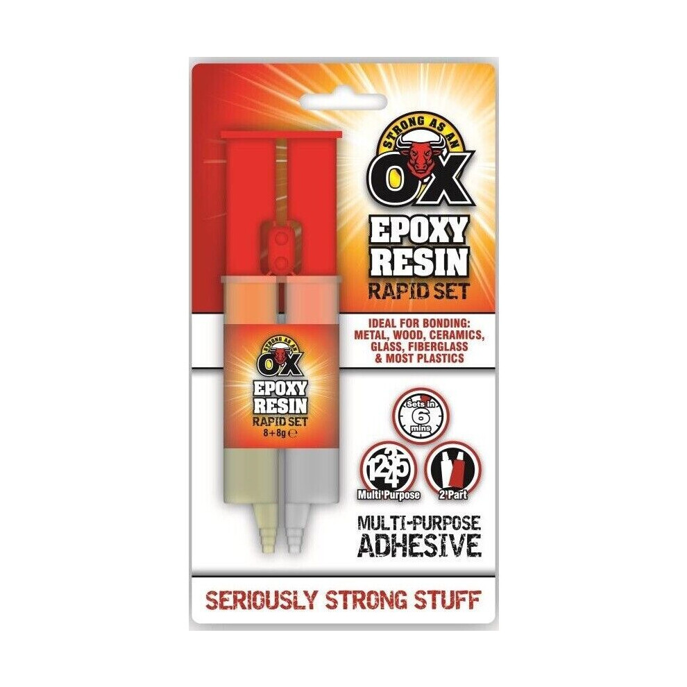 Epoxy Rapid Glue Adhesive Repair Metal Ceramic Rubber Glass 2 Pack Kit