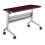 Flip-N-Go Rectangular Training Table - Silver & Regal Mahogany - 29 x 48 x 18 in. 1