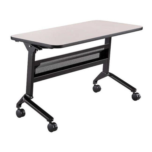 Flip-N-Go Rectangular Training Table - Black & Folkstone - 29 x 48 x 24 in.