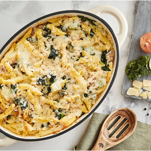 Tower Tower BO800252CRM 29cm Oval Casserole Cast Iron Cream 2