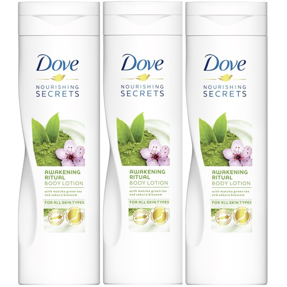 3 X Dove Body Lotion 250ml - Awakening Ritual (Matcha Green Tea & Sakura Blossom)