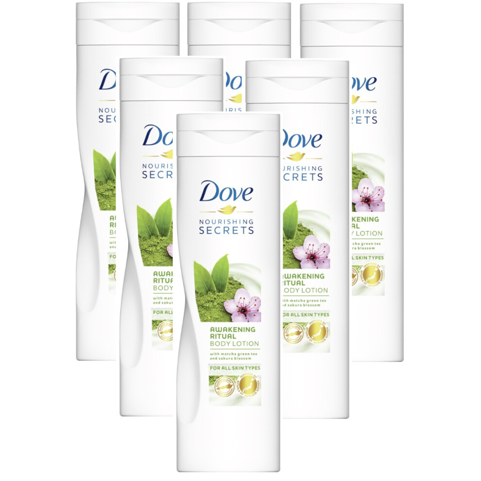 6 X Dove Body Lotion 250ml - Awakening Ritual (Matcha Green Tea & Sakura Blossom)