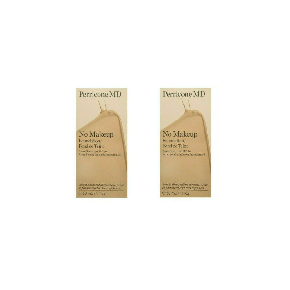 2 X Perricone MD No Makeup Foundation SPF 30 - Light-Medium, 30ML Each