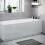 NES Home Maverick | 1700mm White Gloss Bath Front Panel PVC + Plinth 15mm Thickness 1
