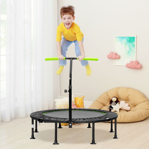 Gymax 115 CM Foldable Mini Trampoline Indoor Exercise Trampoline 2