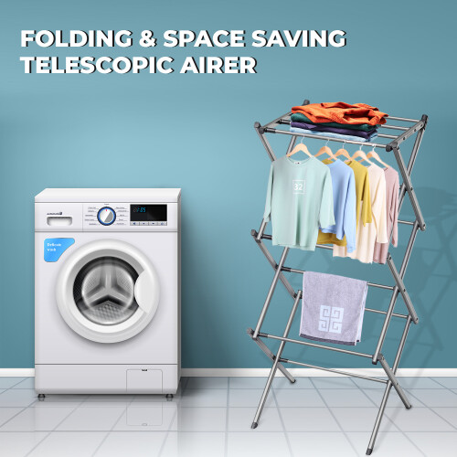3-Tier Space Saving Telescopic Airer 1