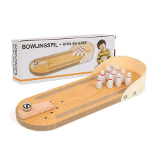 Mini Bowling Game Set Wooden Desktop Bowling Toy Parent Child Interactive Game