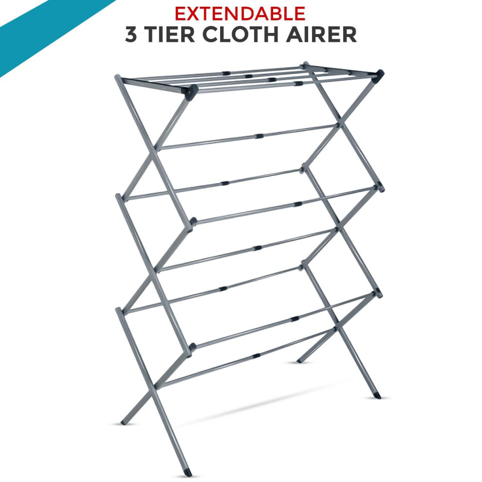 3-Tier Space Saving Telescopic Airer