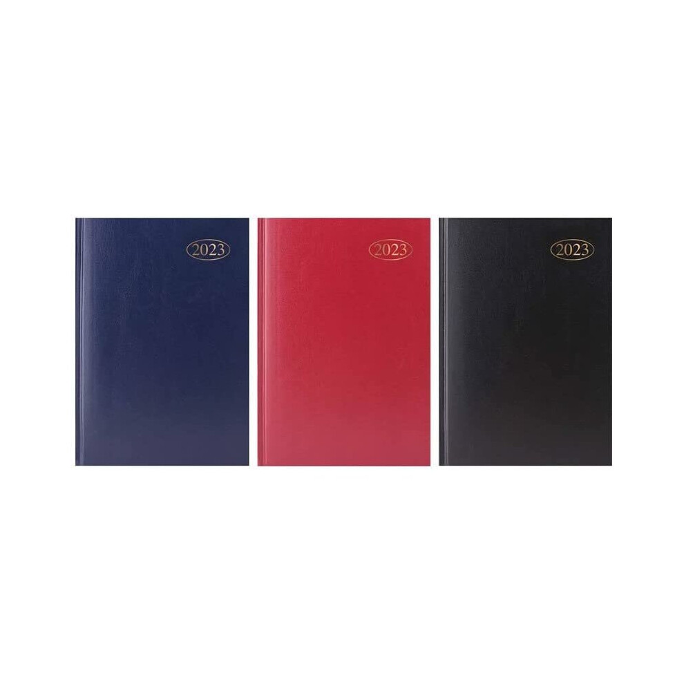 Visit-The-Mantraraj-Store Mantraraj 2023 A6 Week To View Hard Back Diary Sharp Edge Corners Planner Organiser(Blue)