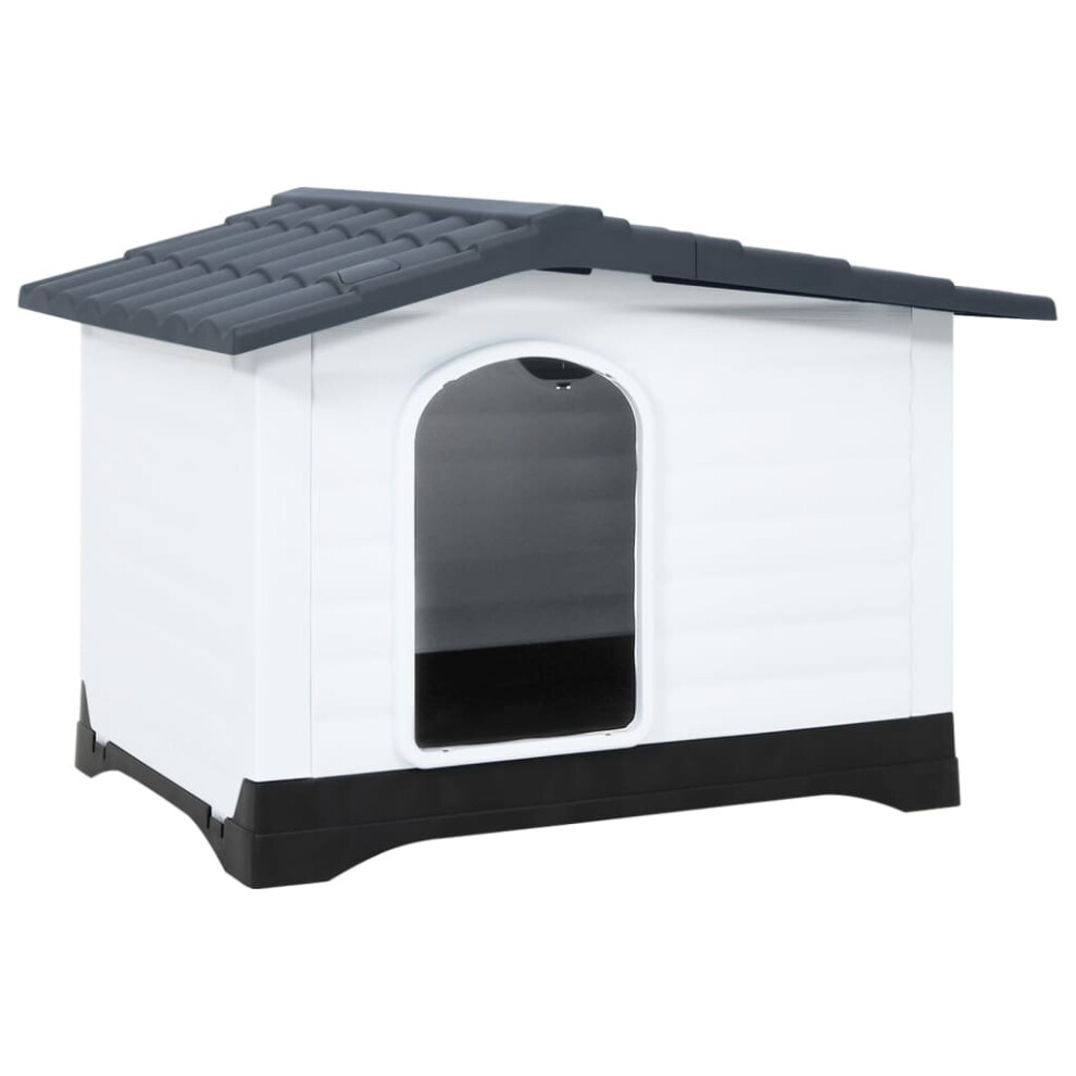 Vidaxl (, Black) Dog House Polypropylene Pet Carrier Animal Supply Kennel Cage Blue/ Grey/White/Black