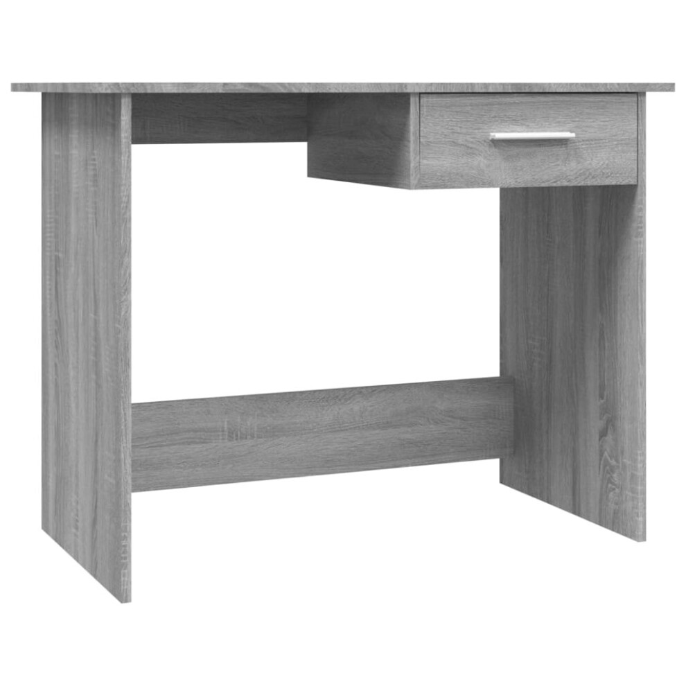 Vidaxl (Grey Sonoma) Desk Engineered Wood Desks With Drawers Writing Table Multi Colours