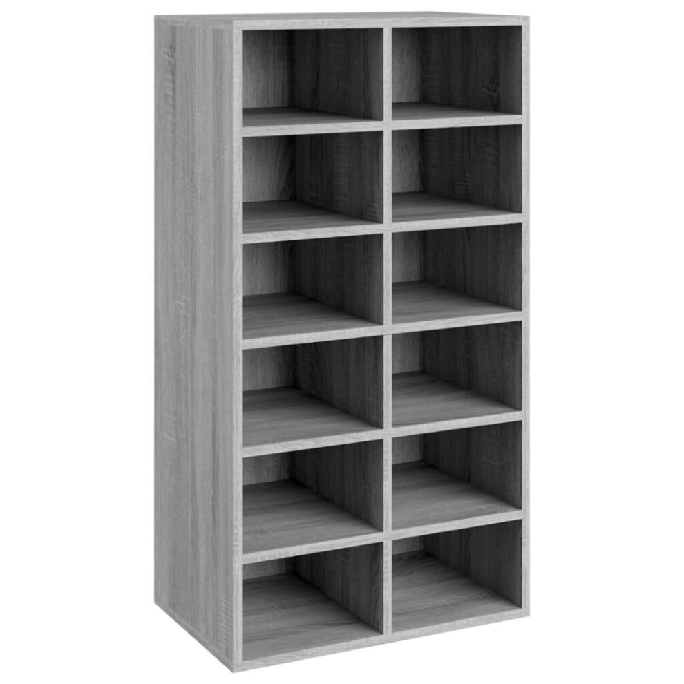 (Grey sonoma) vidaXL Shoe Rack Entryway Shoe Shelf Cabinet Shoe Cupboard Engineered Wood