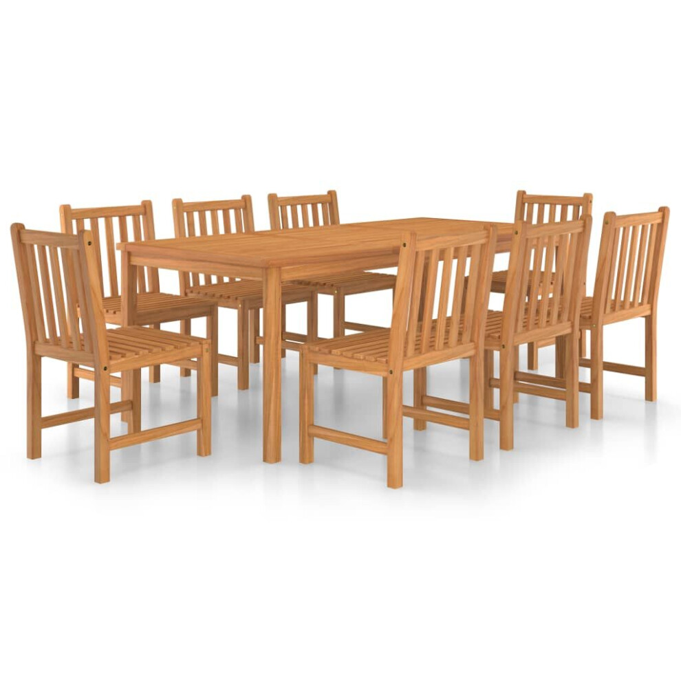 (9) vidaXL Solid Wood Teak Garden Dining Set Patio Table Furniture Multi Models