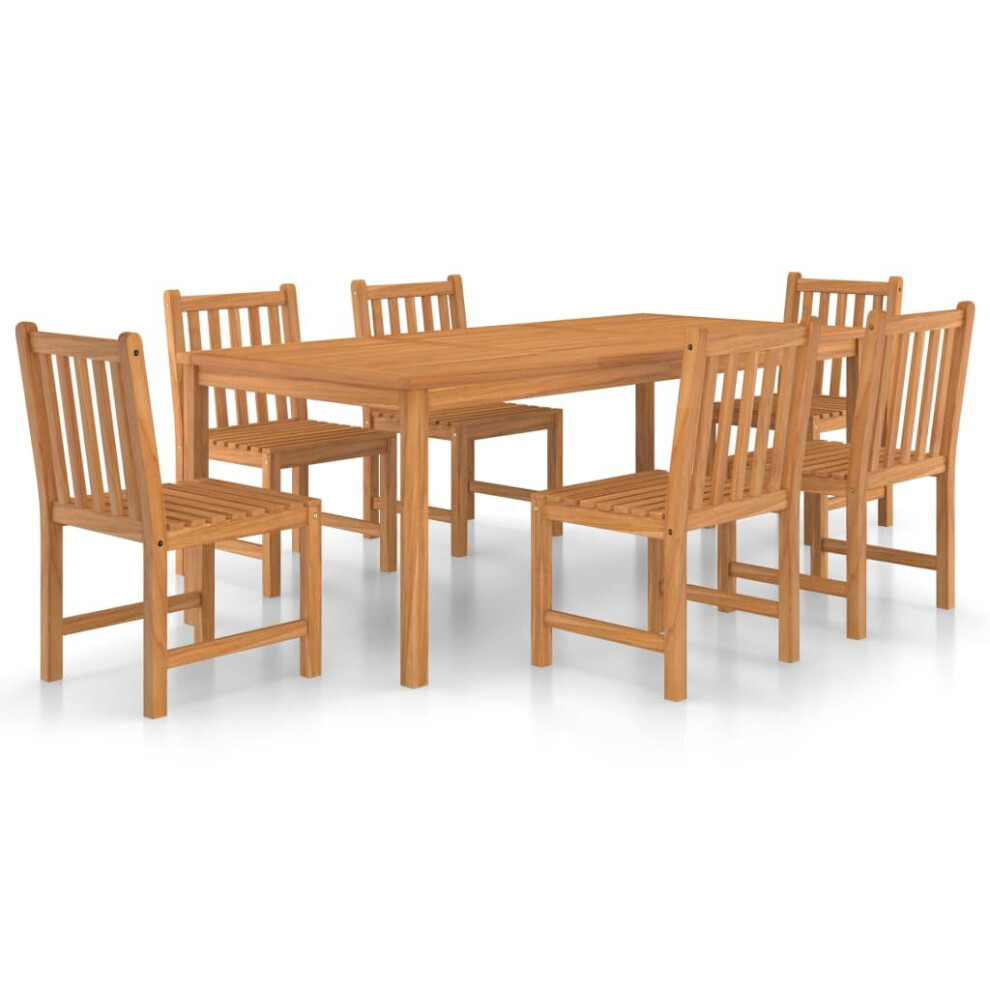 (7) vidaXL Solid Wood Teak Garden Dining Set Patio Table Furniture Multi Models