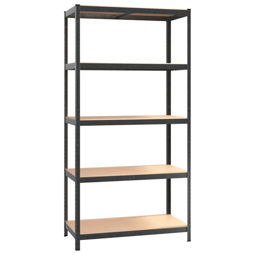 (Grey, 90 x 45 x 180 cm (L x W x H)) vidaXL 1/2/5/10x Heavy-duty Shelf Rack Grey/Silver 90x45x180 cm/90x90x180 cm